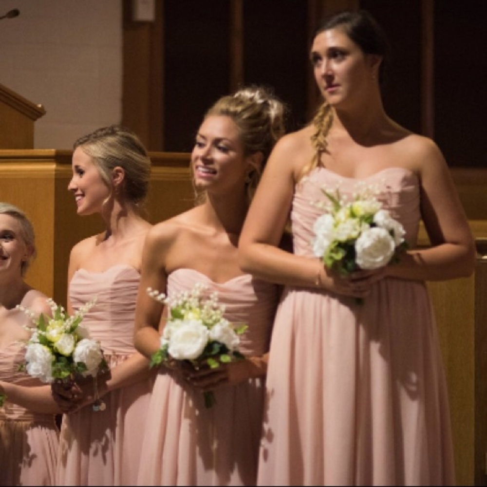 Blush bridesmaid dress